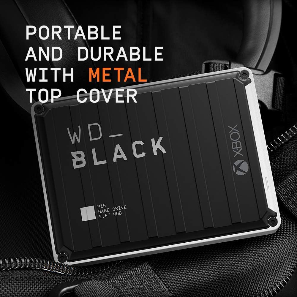 WD_BLACK 4TB P10 Game Drive for Xbox with 1-Month Xbox Game Pass - Portable External Hard Drive for Convenient Access to Your Xbox Game Library - WDBA5G0040BBK-WESN