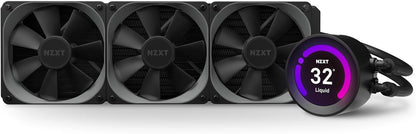 Kraken Z73 360mm AIO RGB Liquid CPU Cooler with Customizable LCD Display, Enhanced Pump, CAM V4 Software, RGB Connector, and Three Aer P 120mm Radiator Fans - Black