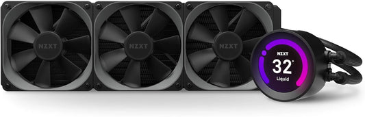 Kraken Z73 360mm AIO RGB Liquid CPU Cooler with Customizable LCD Display, Enhanced Pump, CAM V4 Software, RGB Connector, and Three Aer P 120mm Radiator Fans - Black
