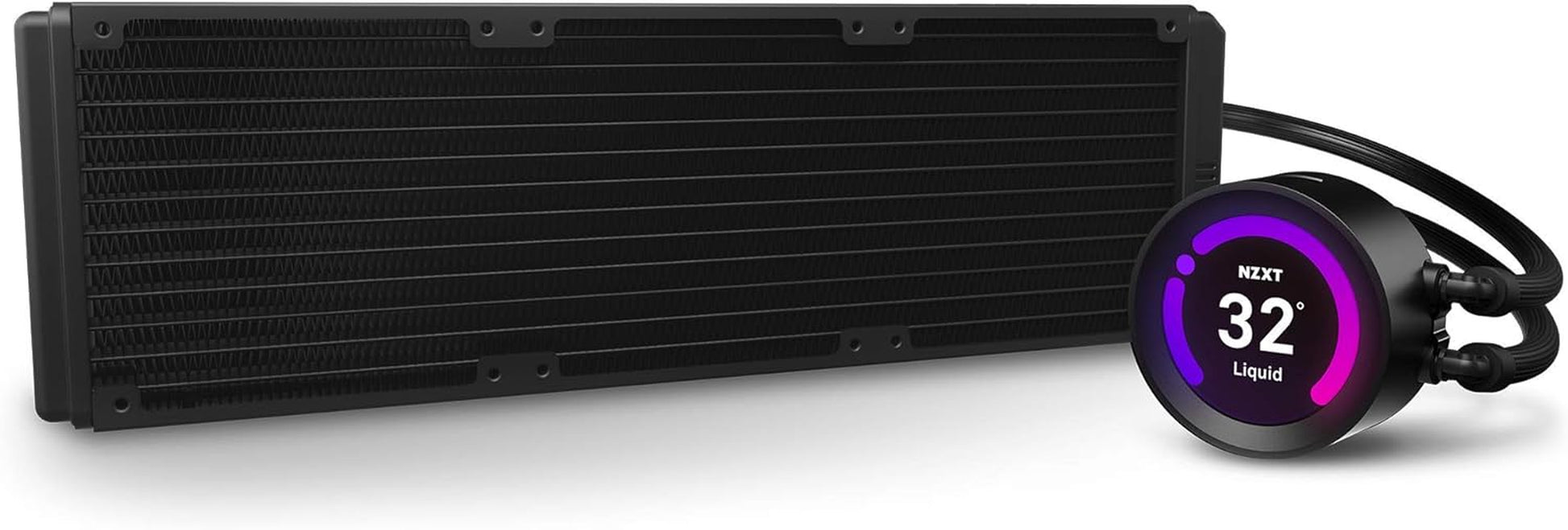 Kraken Z73 360mm AIO RGB Liquid CPU Cooler with Customizable LCD Display, Enhanced Pump, CAM V4 Software, RGB Connector, and Three Aer P 120mm Radiator Fans - Black